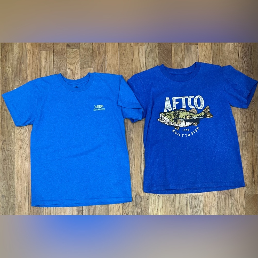 AFTCO Boys Size Small Graphic Tee- 2 Shirts